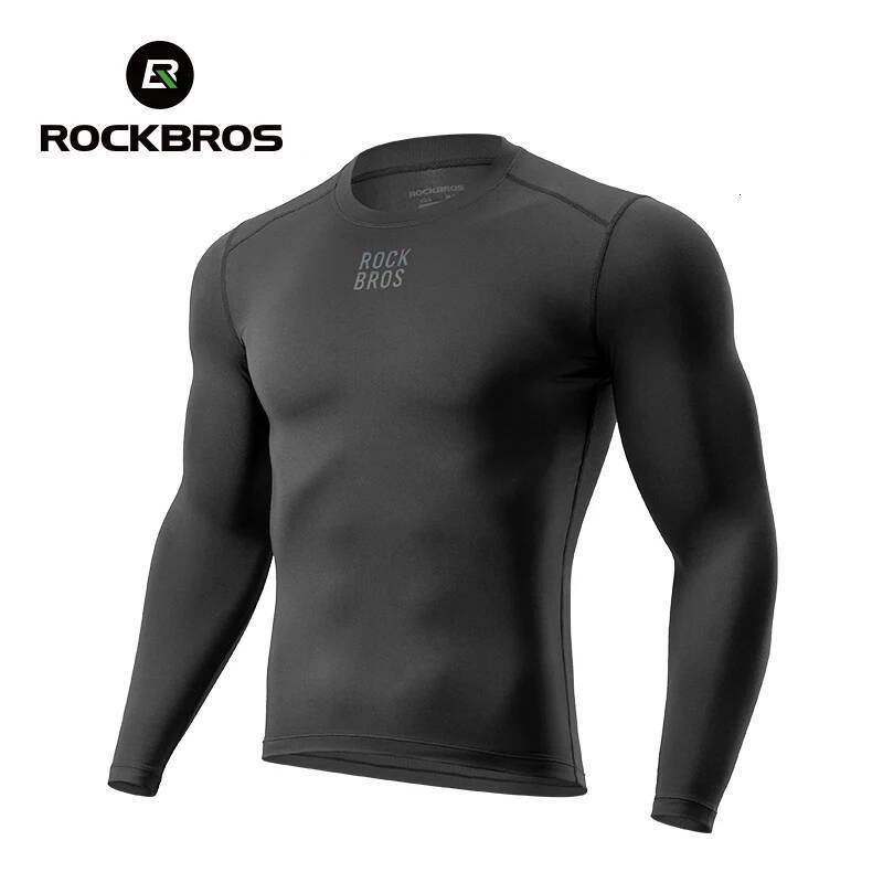 Ddmyoutdoor ROCKBROS Winter Jersey Lightweight Fleece Long Sleeve Warm Innerwear Windproof Road Bike Jacket Clothing Outdoor Hiking Sport Jogging Suit