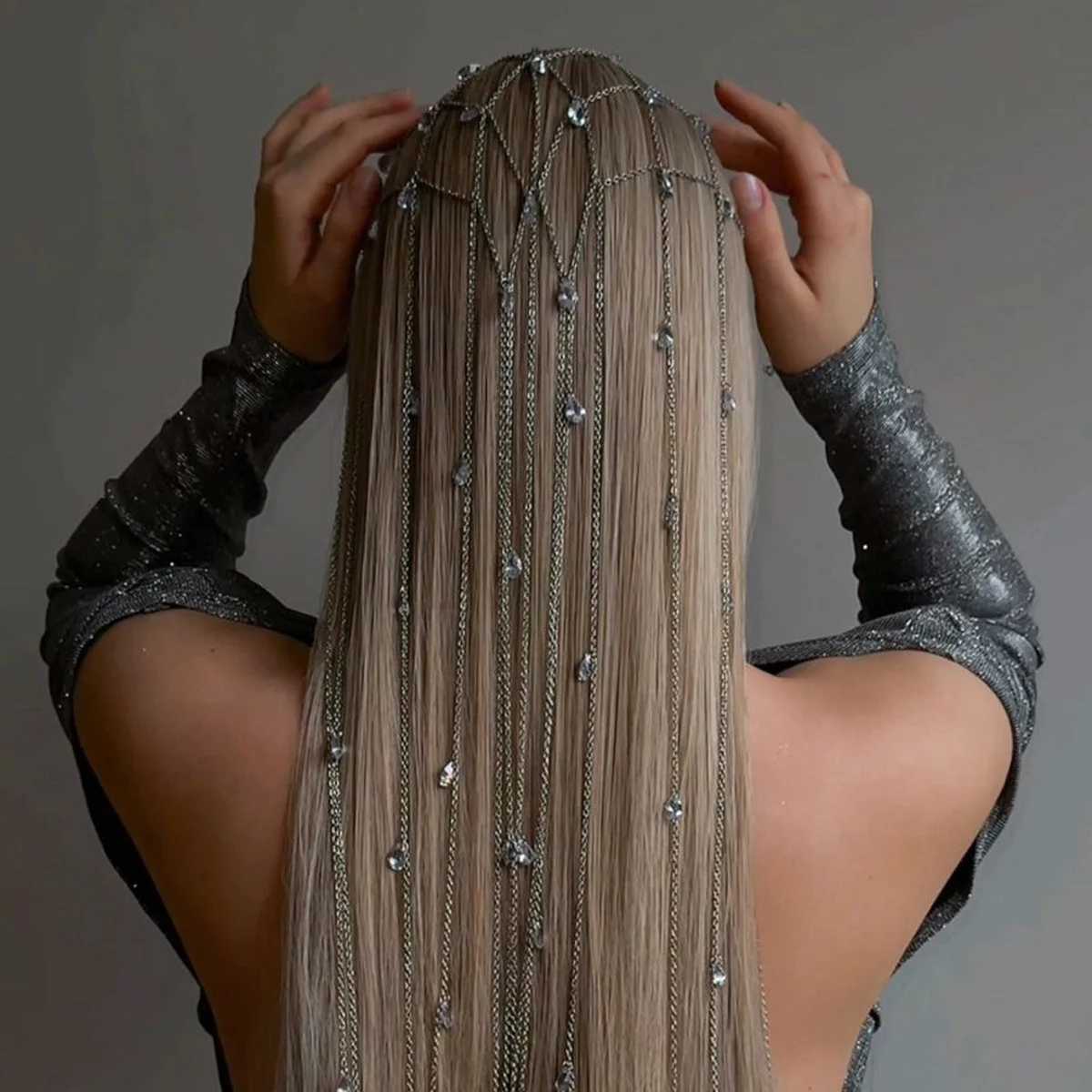 Summer New Tassel Headband Temperament Princess High-grade Rhinestone Headband Versatile Evening Headdress Women Jewelry Z250605