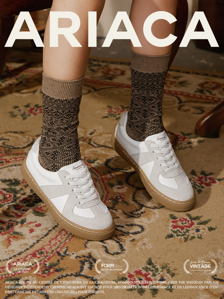 ARIACA children's shoes girls board shoes leather white shoes 2025 new spring and autumn models casual shoes children's de training shoes