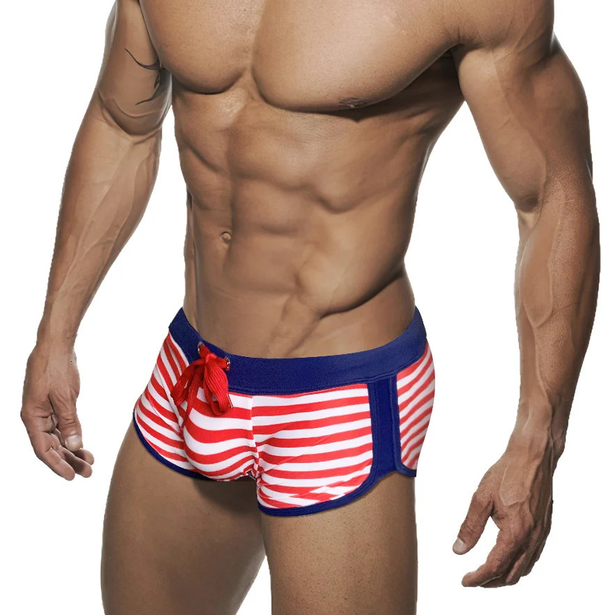 Sexy Striped Bikini Swimsuit Man Swimming Trunks for Men Slip Swimwear Swim Wear Briefs JESSBORN Beachwear Bathing Suit Shorts 250530