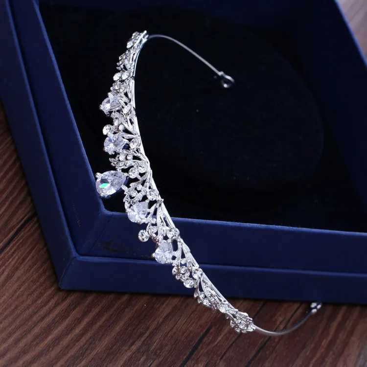 Fashion Zircon Bridal Tiara Headpiece Silver Color Crystal Wedding Crown Hair Accessories Women Birthday Party Rhinestone Crowns Z250605