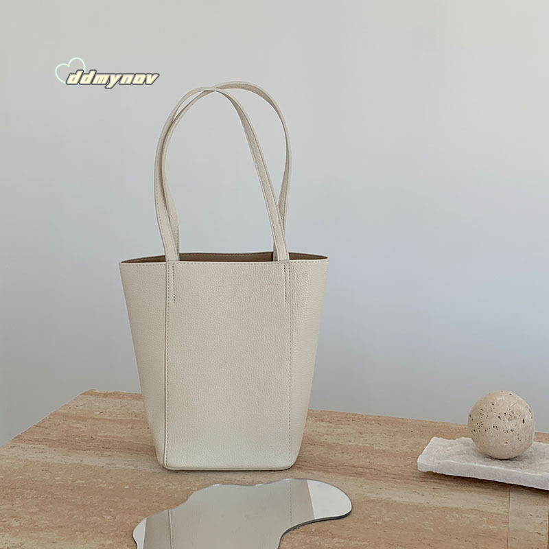 Light Luxury Niche Single Shoulder for Women 2024 New Korean Style Lazy Wind Basket Commuter Crossbody Bucket Bag ddmynov