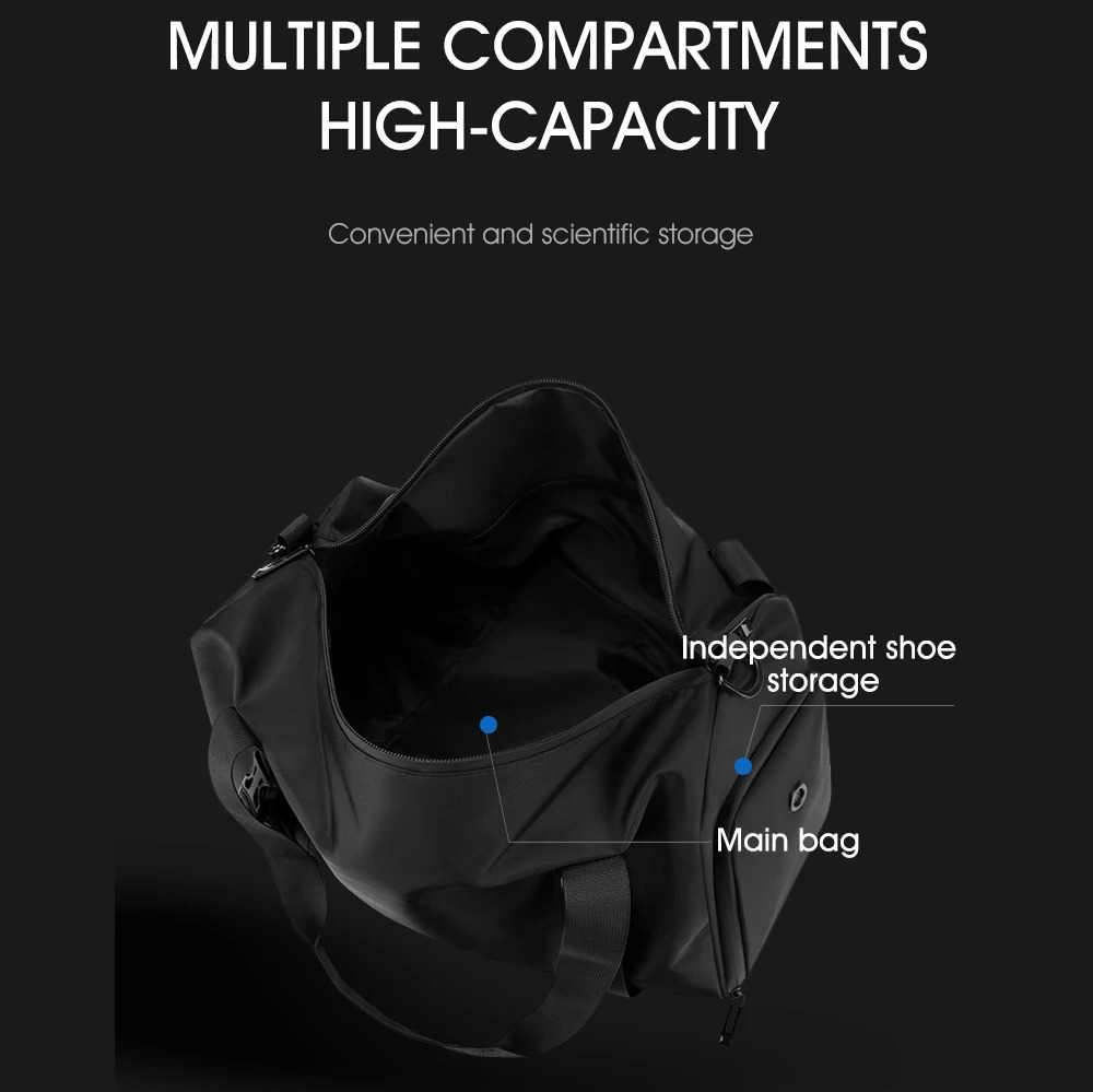 1 male and female sports bag independent shoe storage fitness travel bag large capacity dry and wet separation swimming bag 250605
