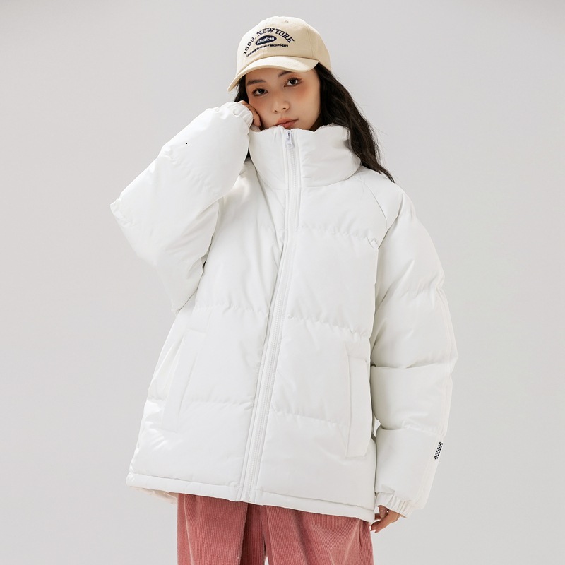 Ddmyoutdoor Thickened Warm Stand Up Collar Cotton Solid Color Unisex American Trend Versatile Korean Version Jacket Bread Jacket Jackets