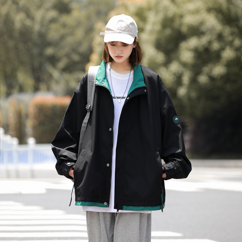 Ddmyoutdoor Spring And Autumn Unisex Jacket Waterproof Lightweight Solid Color Hooded Casual Versatile American Fashion Ins Jacket Jogging Suit