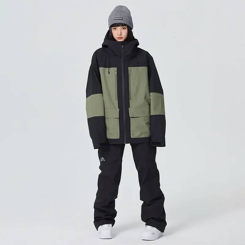 Ddmyoutdoor New Winter Couple Skiing Jackets Snowfield Sport Warm Ski Tops Man Mountain Snowboard Coat With Hood Pro Waterproof Snow Clothes Jogging S