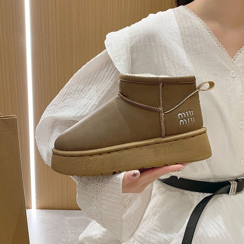 2025 Free Shipping Autumn/Winter New Women's Designer Thick Bottom Snow Boots with Women's Plush Thick Casual Short Boots brown black