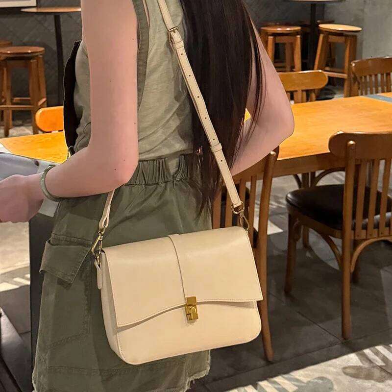Designer Bags 2025 Women Natural Cow Leather Handbag Ladies High Quality Cowhide Commuter Shoulder Bags Female Designer Retro Crossbody Bag Luxury Bag