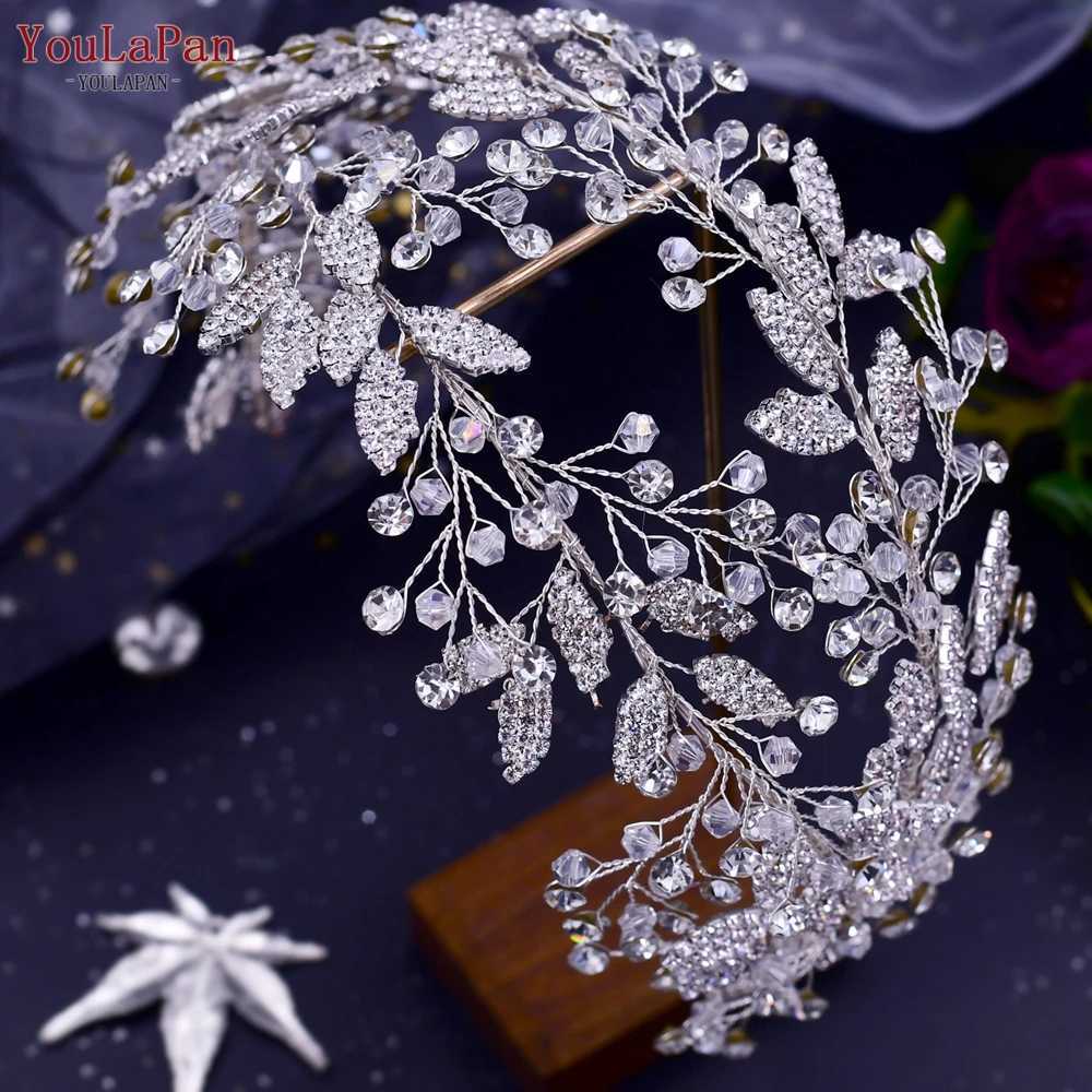 TOPQUEEN Bridal Crowns and Tiaras Woman Headgear Rhinestone Hairbands Wedding Accessories Bride Headband Headdresses HP304 Z250605