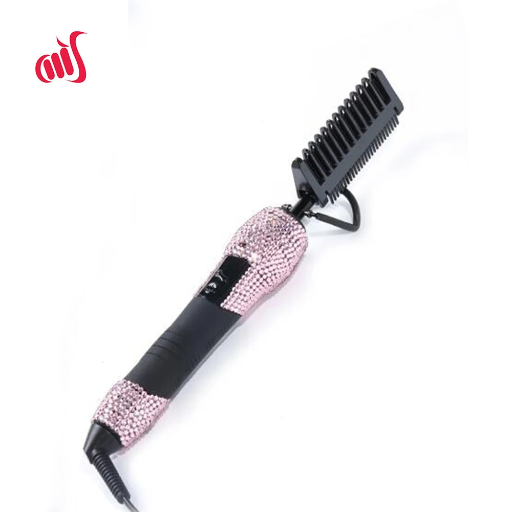 Electric Comb Diamond Straightening Comb Pro Ceramic High Temperature Peine Alisador De Cabello for African American Hair 250605