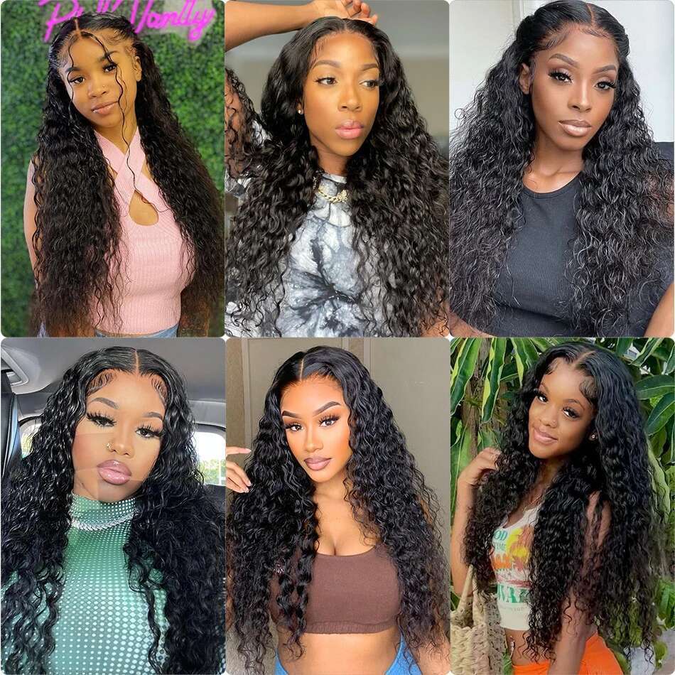 Alibele 5x5 HD Malaysia Water Wave Weave Human Hair Bundles With 4x4 Lace Closure