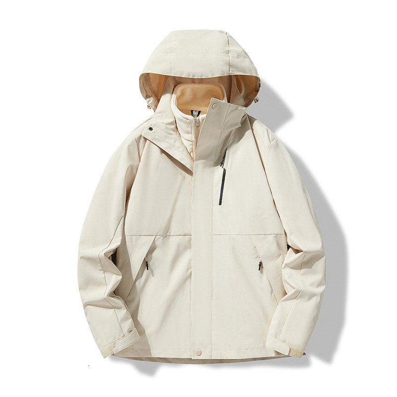 Ddmyoutdoor Outdoor Waterproof Windproof Warm Jacket Thickened Detachable Three In One Suitable For Autumn And Winter Couples Jackets