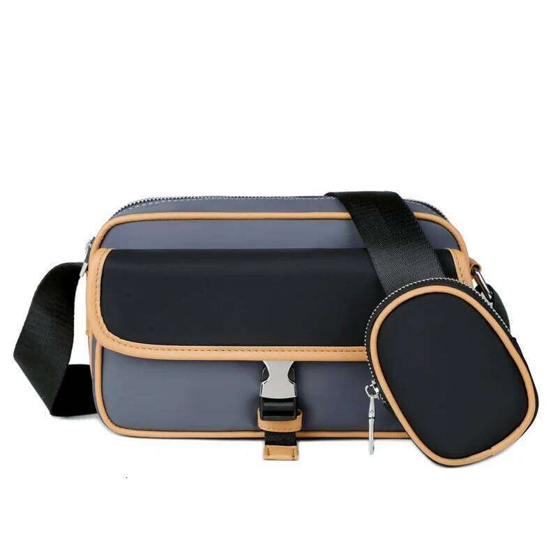 Men's Solid Color Oxford Square Shoulder Crossbody Wallet Bolsos Para Hombre Messenger Bags For Men Mens Bag