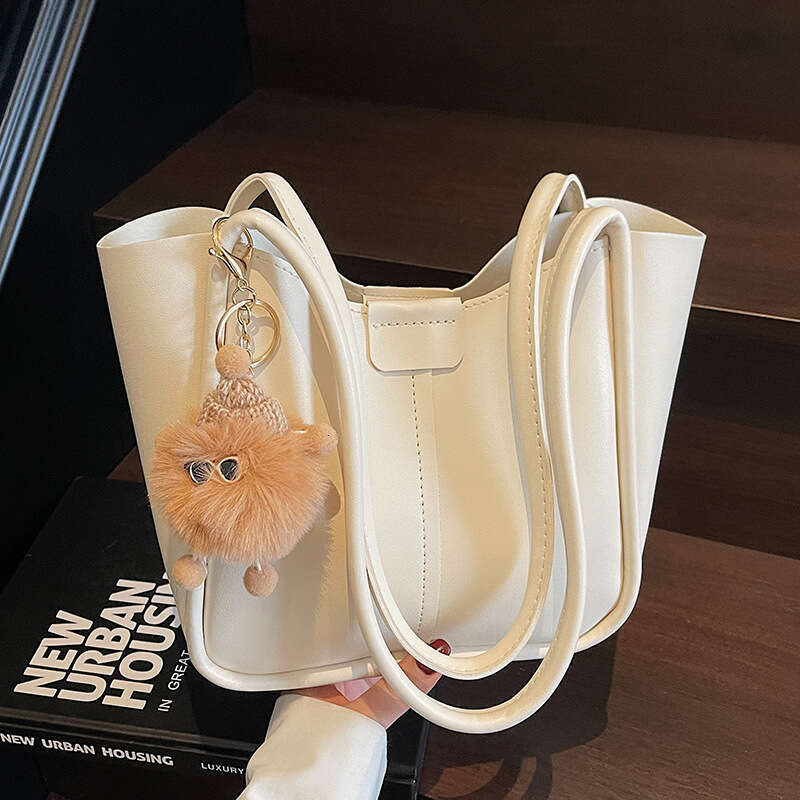 Large Capacity Bucket for Women 2025 Spring New Shoulder Textured Niche Simple Underarm Bag Trendy