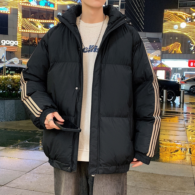 Ddmyoutdoor Winter Thick Hooded Breadms Cotton Jackets Men S American Korean Edition Warm And Casual Versatile Solid Color Jacket Jackets