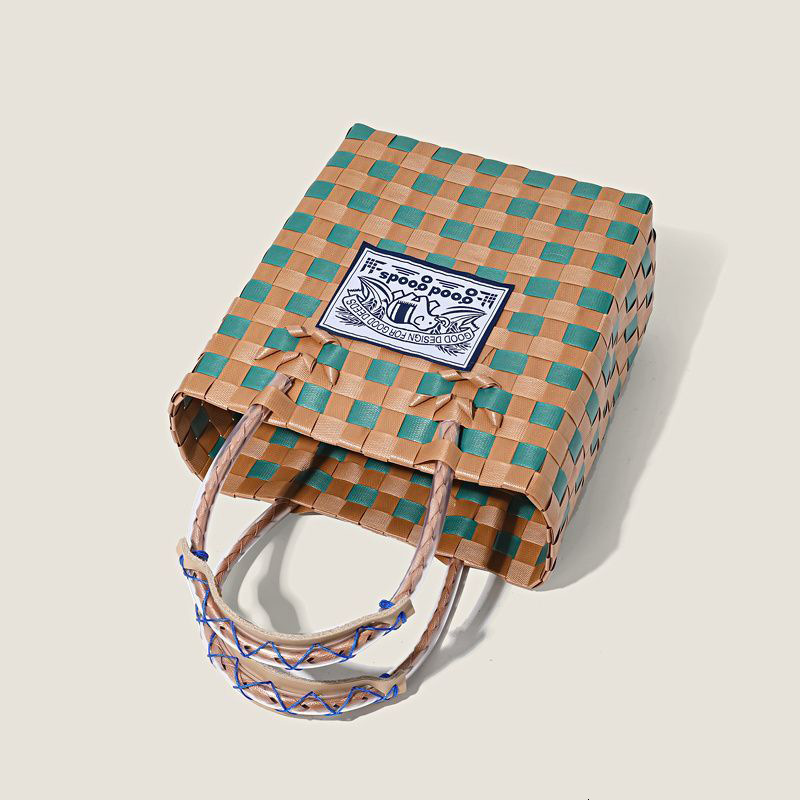 Quality New Style Internet Celebrity Elephant Bag Summer Rainbow Bag Handwoven Basket Bag Niche Trendy Brand Large Capacity Tote Bag New Free Delivery