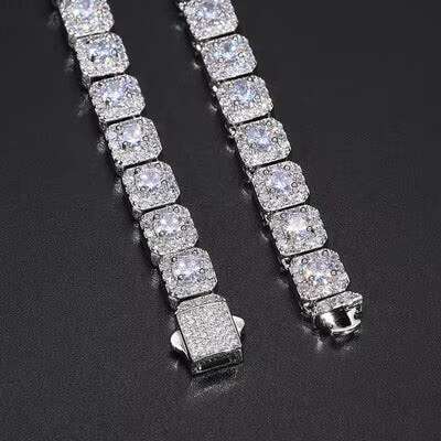 5mm-8mm vvs1 Color D Moissanite Necklace Chain Luxury For Men/Women Hip Hop Jewelry Sterling Silver 925 Bracelet For Gifts