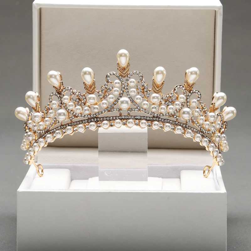 Itacazzo Bridal Headwear Lady Fashion Wedding Princess Imitation Pearl Classic Tiaras Luxurious Birthday Crown Z250605