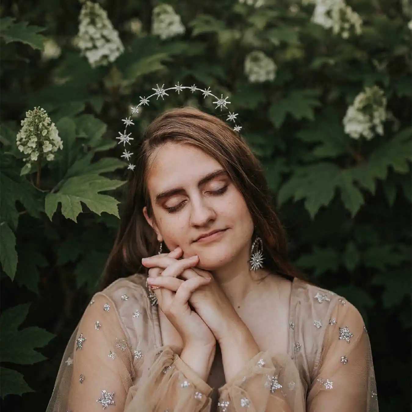 Star Crown Baroque Headbands Hairbands Boho Bridal Wedding Headpiece Sparkly Rhinestone Head Jewelry for Women Birthday Party Z250605