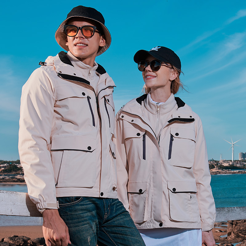 Ddmyoutdoor New Outdoor Couple Stormtrooper Jacket Detachable Fleece Inner Tank Mountaineering Coat Men s And Women s Large Two Piece Set Jackets