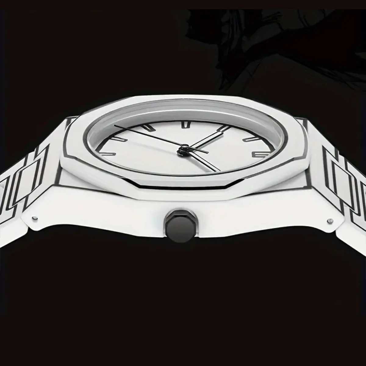 Hot Sale Silicone Comic Design Quartz Watch Classic Anime Lines Men Watches Watch Strap Sport Watches Man AAA Plastic Clock Y250605