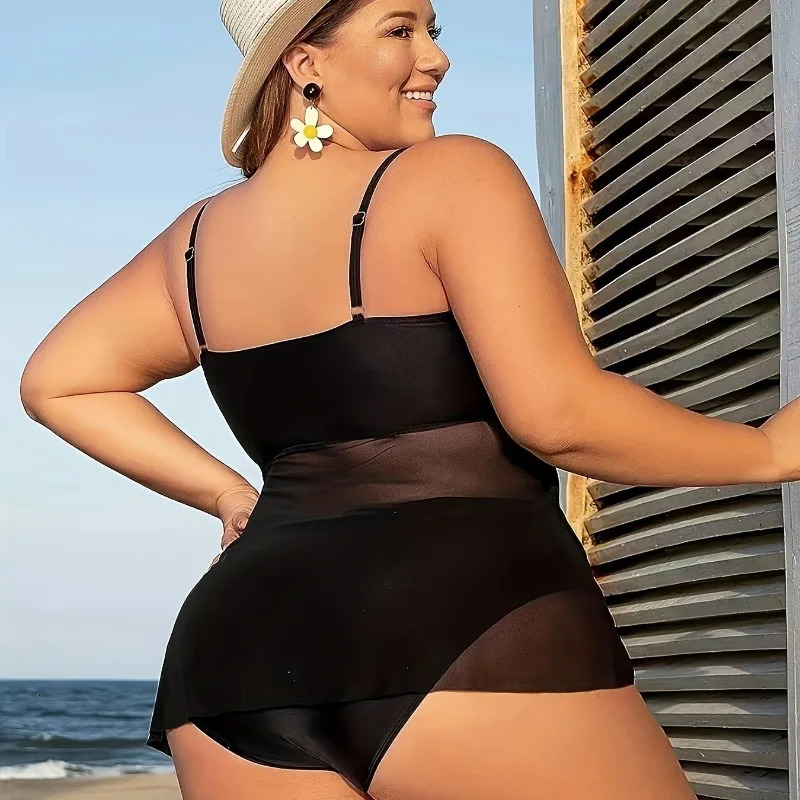 2025 Tie Dye Tankini 2 Pieces Swimsuit Women Plus Large Size Swimwear Female Bathers Bathing Swimming Swim Suit Beachwear 4XL 250603