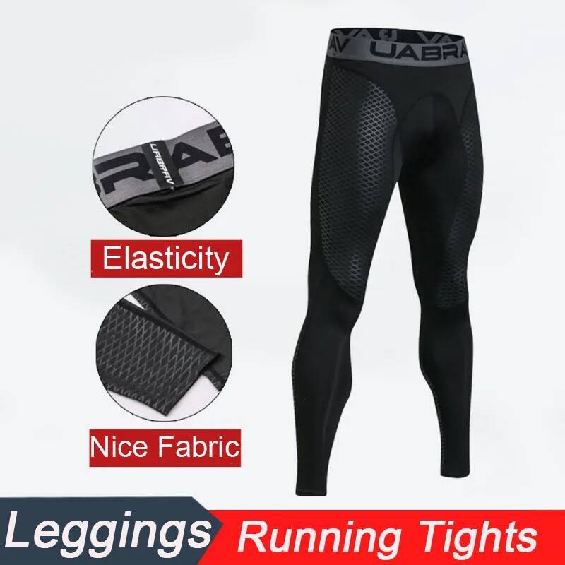 Ddmyoutdoor European Men Compression Tight Leggings Running Sports Workout Bottoms Trousers Jogging Dry Yoga Pants Quick Fiess Training Jogging Suit