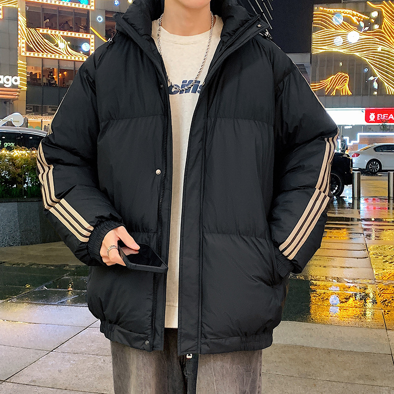 Ddmyoutdoor Winter Thick Hooded Breadms Cotton Jackets Men S American Korean Edition Warm And Casual Versatile Solid Color Jacket Jackets