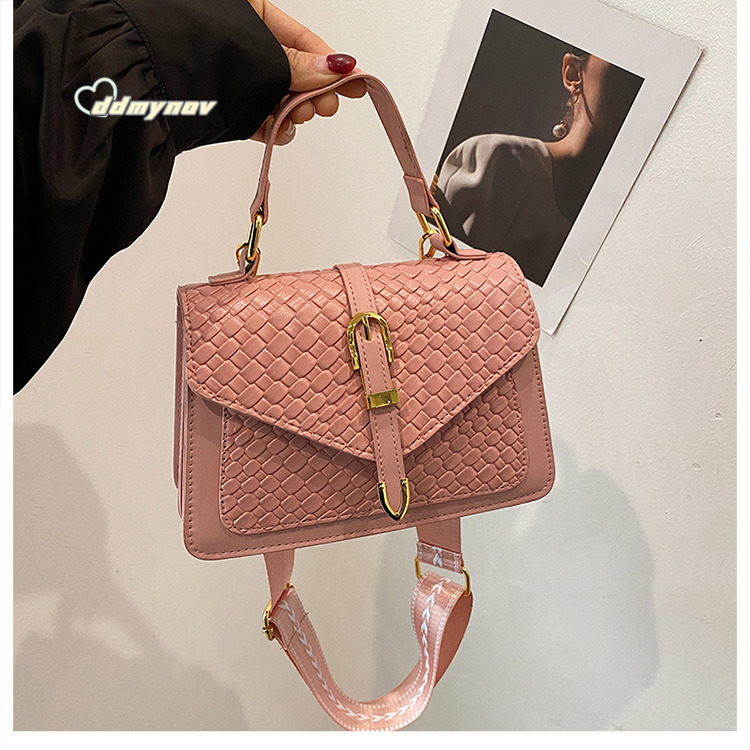Handbag for Women 2025 New Fashion Embossed Woven Pattern Versatile Stylish Single Shoulder Crossbody Small Square Bag ddmynov