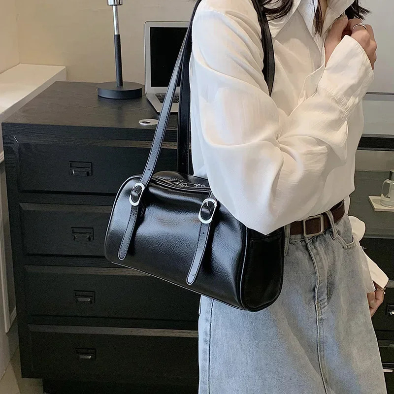 Green Shoulder Bags for Women Handbags Pure Color Causal Bag Big Capacity Pillow Underarm Bag 250605