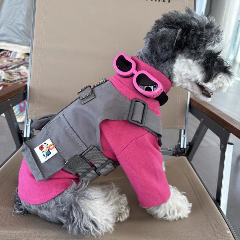 Dog Harness Vests for Small Dog, No Pull Small Dog Vest Harness Breathable Workwear Dog Tank Top with Multiple Pockets, Harness for Walking Hiking Tra