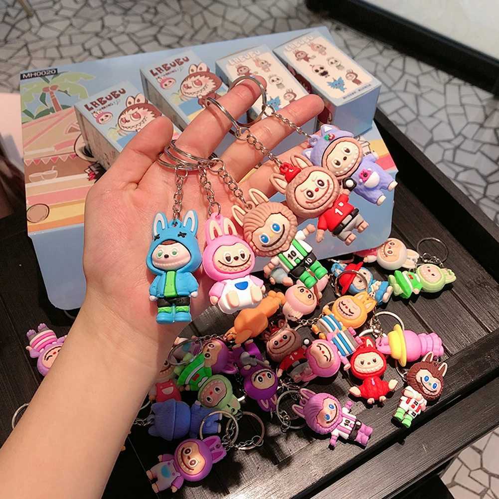 24PCS High Quality Labubu Capybara Exquisite And Fashionable Small Item Key Chain Blind Box Cartoon Characters Childrens Gift X250606