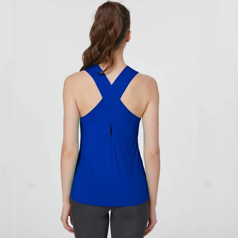 Quick-Dry Women's Yoga Shirts Sleeveless,Athletic Fiess Racerback Sports Vest,Comfortable U-neck VestTraining Sport Tank Tops