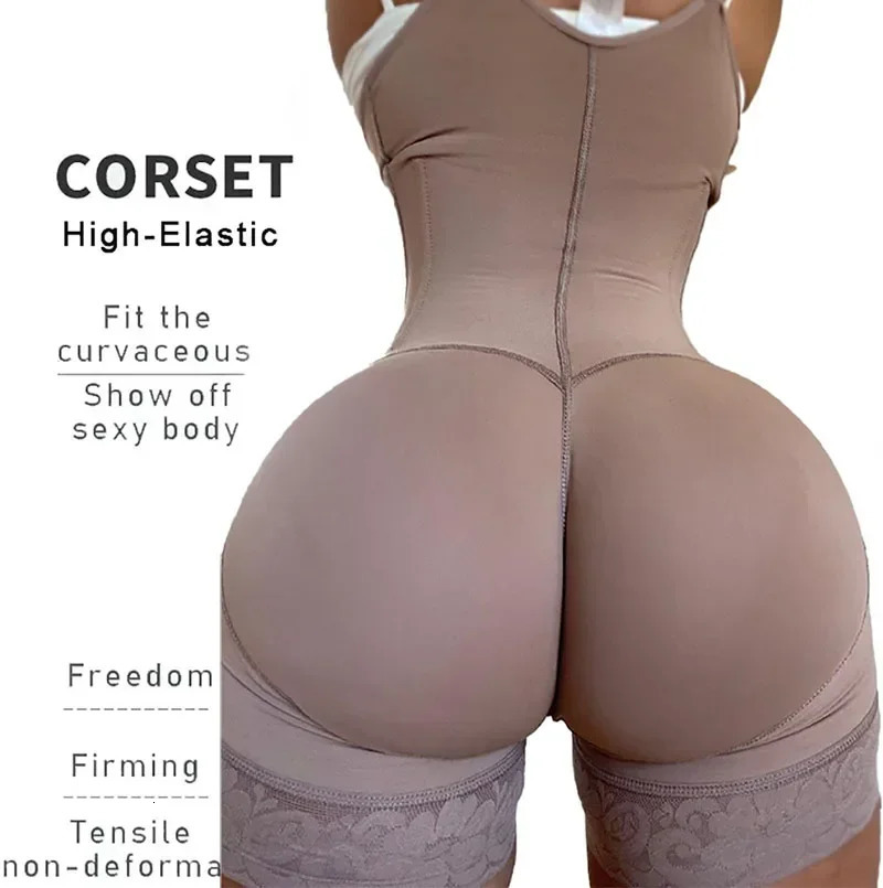 AfruliA Full Body Shaper Fajas Colombianas Girdle High Compression Shapewear Slimming Sheath Tummy Control Pes Waist Trainer 250605