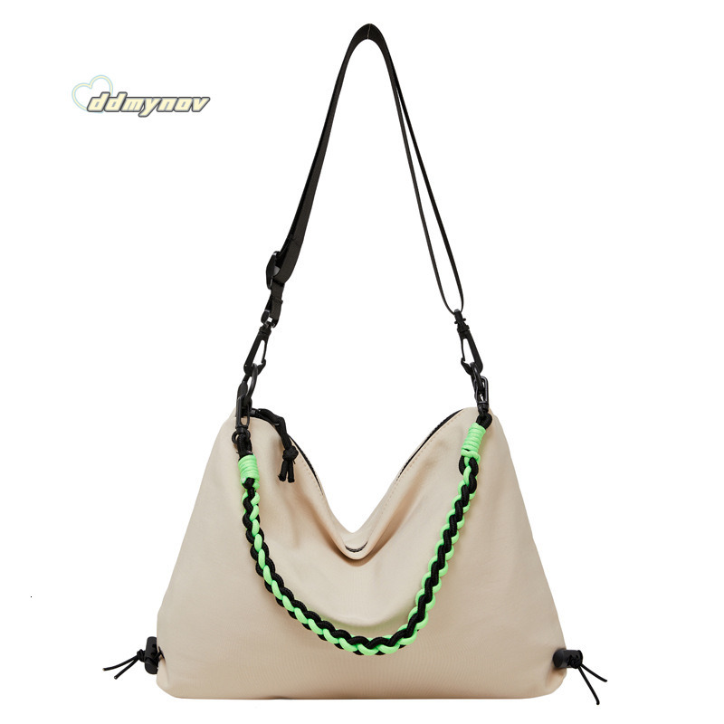 Dopamine Hot Girl Nylon Large Capacity Women Sweet Cool College Class Book Shoulder Crossbody Bag for Girls ddmynov