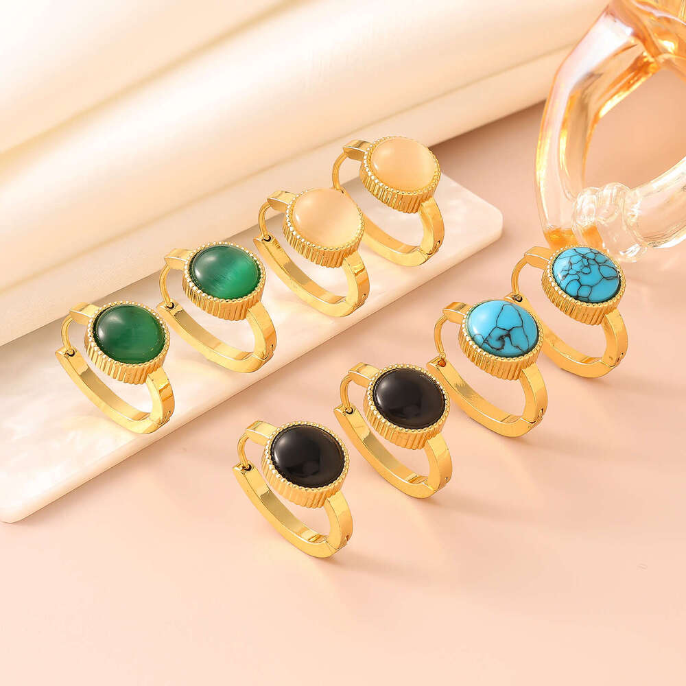 2025 New Hot-Selling Super Cool Round Stainless Steel Elegant and Stylish Fashion Earrings