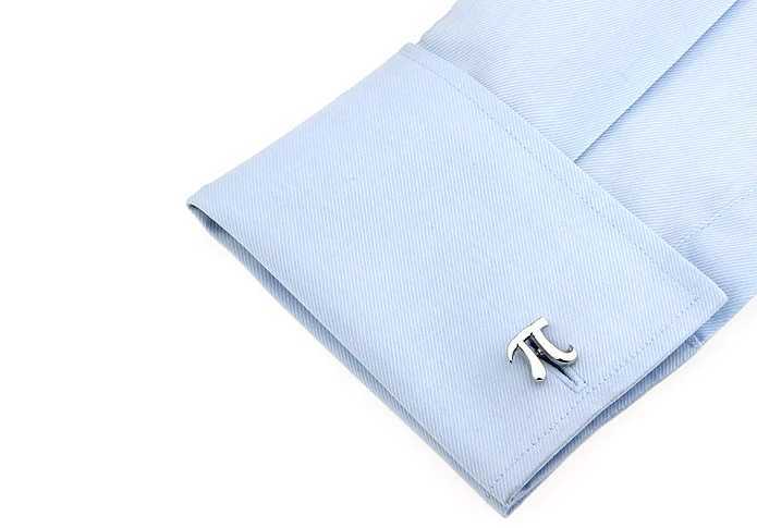 iGame Men Gift PI Cufflinks Novelty Circumference Ratio Design Silver Color Copper Cufflinks W250606