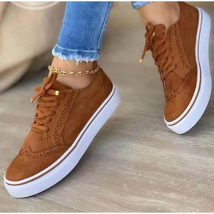 Plus Size Spring Summer New Lace Up Casual Comfortable Casual Shoes Round Toe Flat Solid Color Women S Shoes Ddmysaturn
