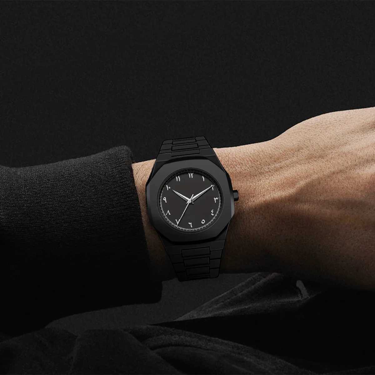 Modern Minimalist Mens Watch Middle Eastern Arabic Numeral Dial Calendar Business Casual Waterproof Sports Men Quartz Watches Y250605