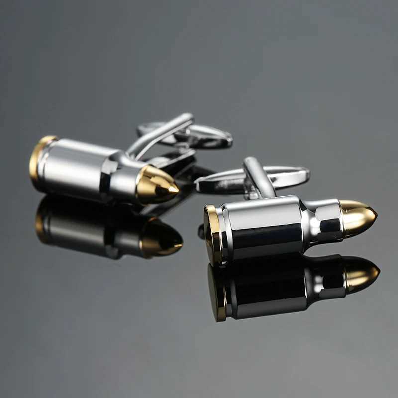Mens French shirt cufflinks copper material bullet model cufflinks fashionable wedding clothing accessories wholesale W250606