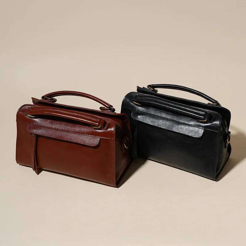 2025 Genuine Leather Women Shoulder Versatile Small Square Crossbody Bag Casual Daily Women's Handbag For Commuting Shopping