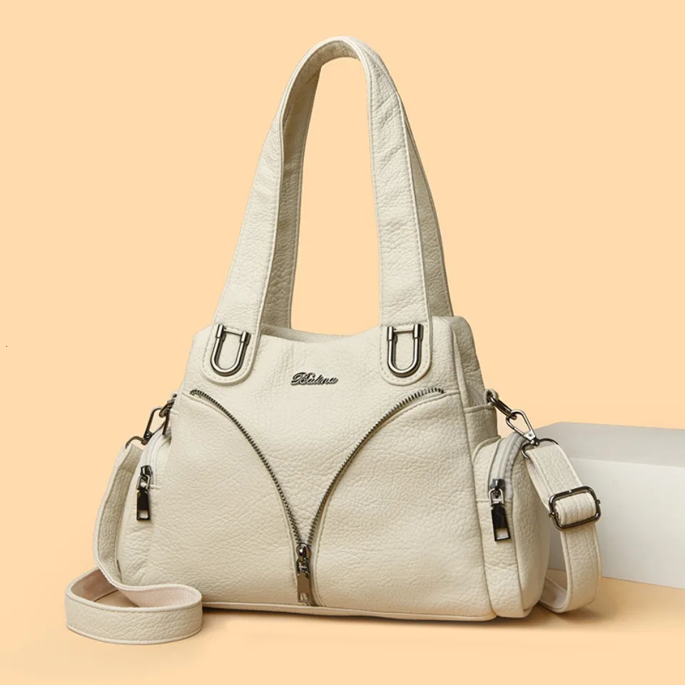 Top Quality Pu Leather Ladies Handbags Crossbody Shoulder Bags for Women Mother Commuting Messenger Bags Sac 250605