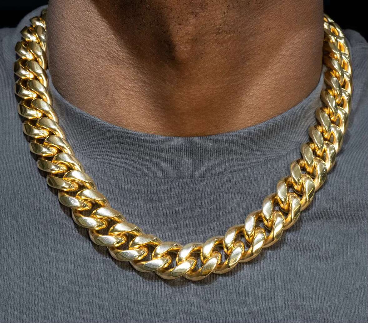 15MM 925 Solid Sterling Silver Hip Hop Heavy Cuban Link Chain Necklace Factory Wholesale Handmade High Quality Chain 18-30 Inch