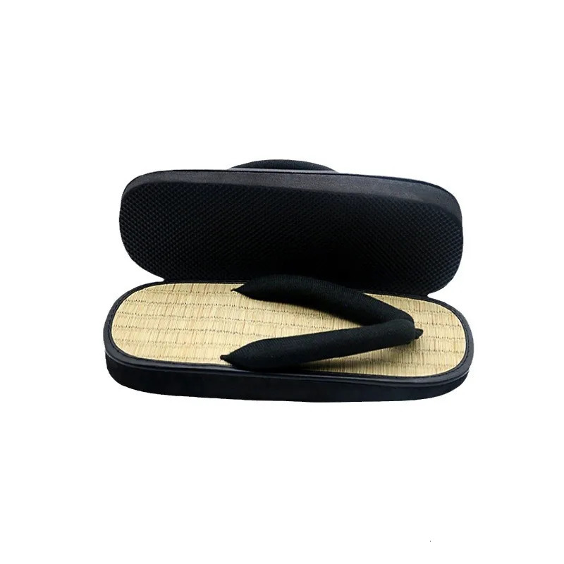 Straw Plaited Man Flip Flops Summer Slippers Y shaped Clip Slipper Sandals Open Toe Japanese Thick Bottom Slippers Indoor House 250604