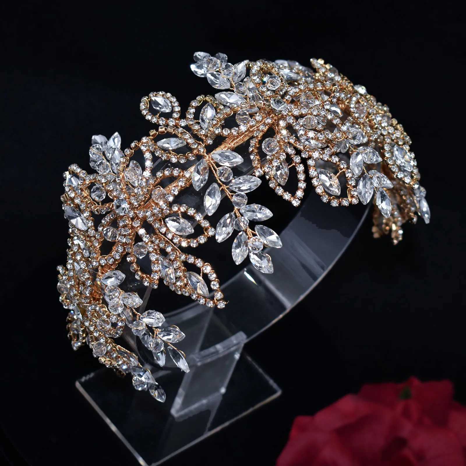 DZ087 Wedding Hair Accessories Crystal Bridal Tiara Crown Rhinestone Women Headpieces Party Head Jewelry Gift Bridesmaid Headwear Z250605