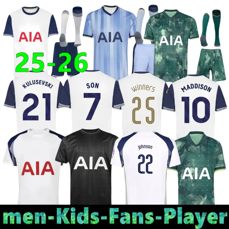2025 2026 Tottenha soccer jerseys MADDISON 2026 3rd BISSOUMA KULUSEVSKI UDOGIE LUCAS DELE VAN DE VEN SON ROMERO RICHARLISON Spurss 24 25 26 kit Football shirt Men kids