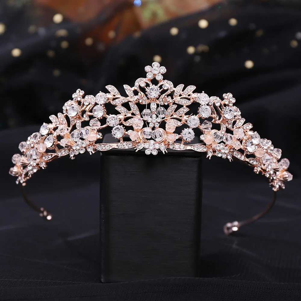 Baroque Luxury Crystal Bridal Tiaras Cubic Zircon Crown Rhinestone Pageant Diadem Headpieces Wedding Hair Accessories Z250605