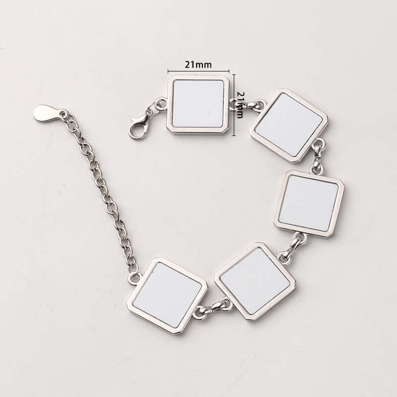 Heart-Shaped Heat Transferred Open Endbracelets for DIY Jewelry Making