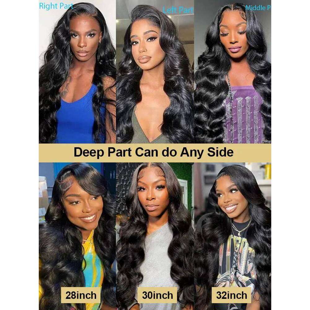 200 220 Density Body 13x6 Front Wig 30 32 40 Inch Water Wave 100 Raw Human Hair 13x4 HD Lace Frontal Brazilian Wigs