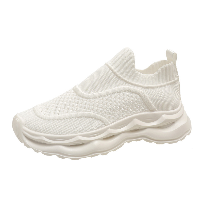 Women S Sports Flyknit Summer New Mesh Hollow Breathable Lightweight Casual Shoes Slip On Casual Shoes Ddmysaturn